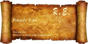 Rauch Ede névjegykártya